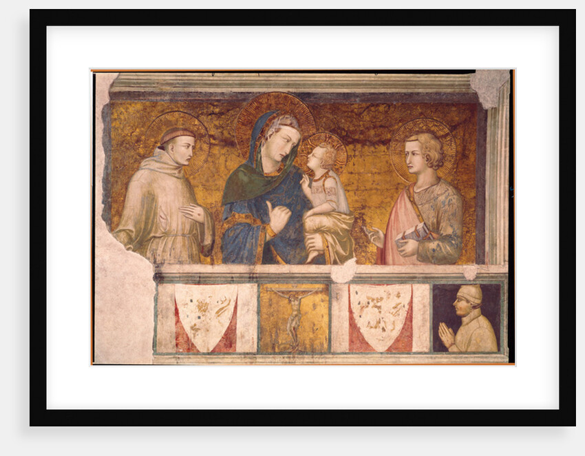 Virgin and Child with St. Francis and St. John the Evangelist by Pietro Lorenzetti