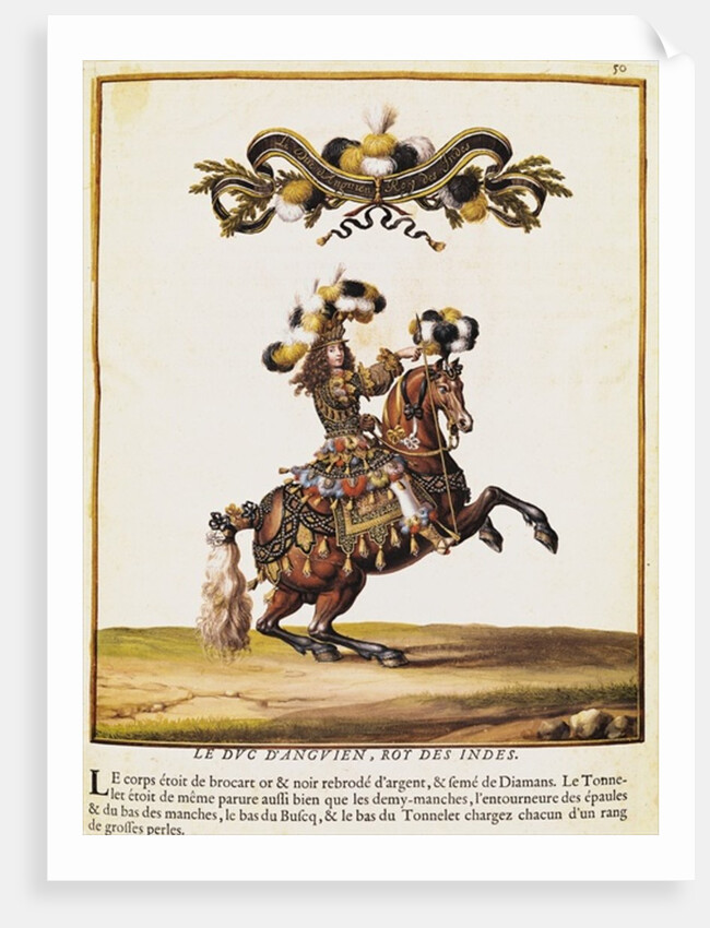 The Duke of Enghien as the King of the Indians at the Carousel Performed for Louis XIV in Front of the Tuileries, 5th June 1662 by Israel the Younger Silvestre