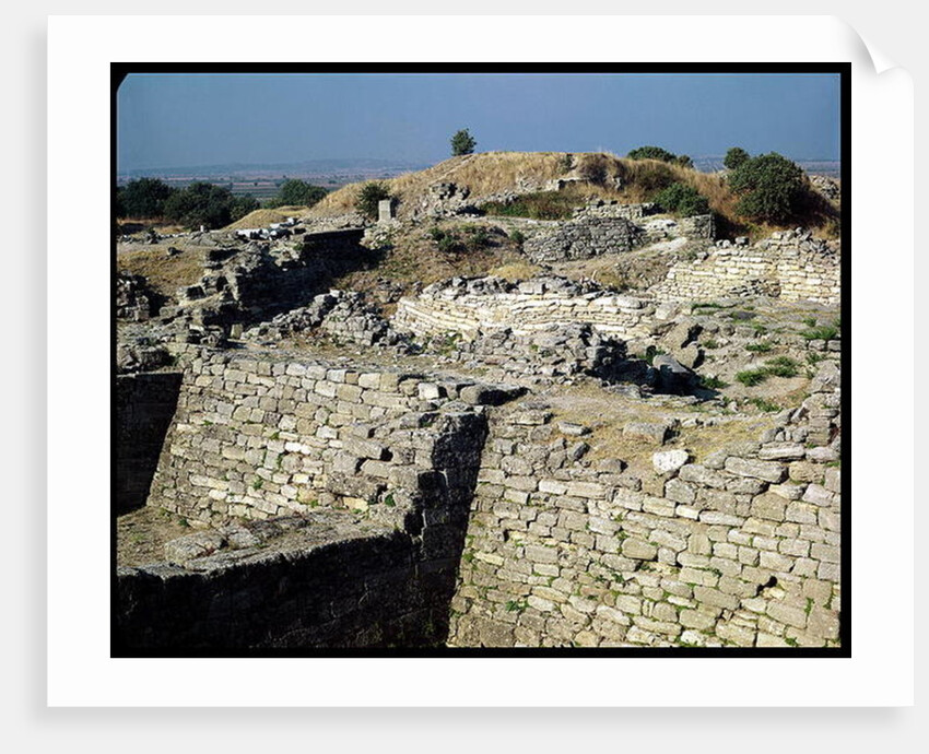 The Mound of Hissarlik, the site of the ancient city of Troy, 3000-1100 BC by Anonymous