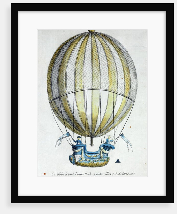 The Balloon of Jacques Charles and Nicholas Robert used in their flight from the Jardin des Tuileries, 1st December, 1783 by French School