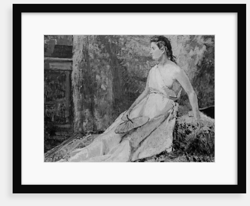 Young Woman with Fan by Henri Rouart