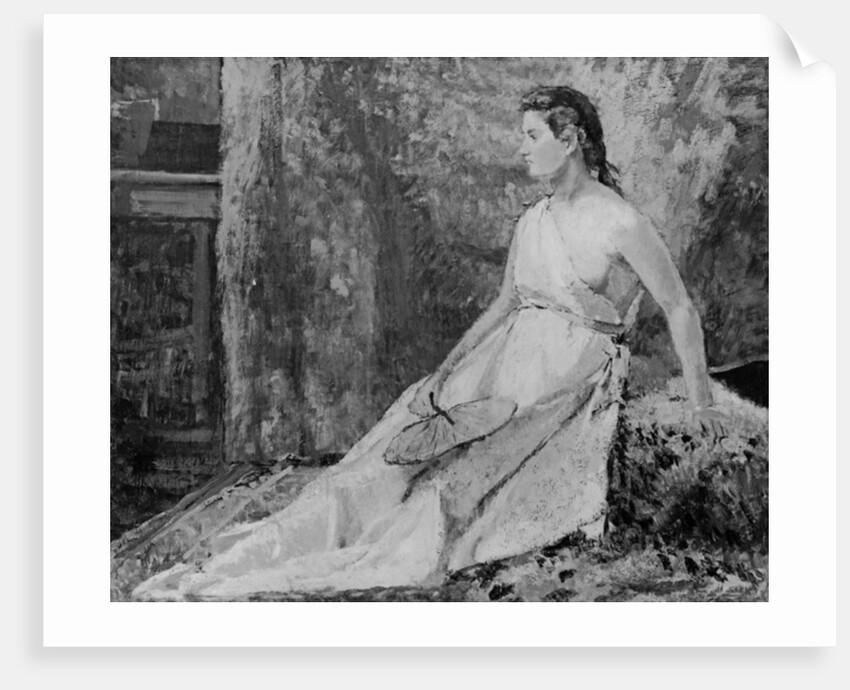 Young Woman with Fan by Henri Rouart