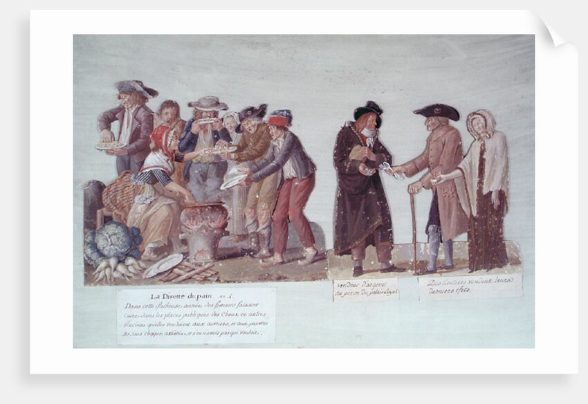 The Bread Famine and the Pawnbroker, c.1795-1796 by Lesueur Brothers