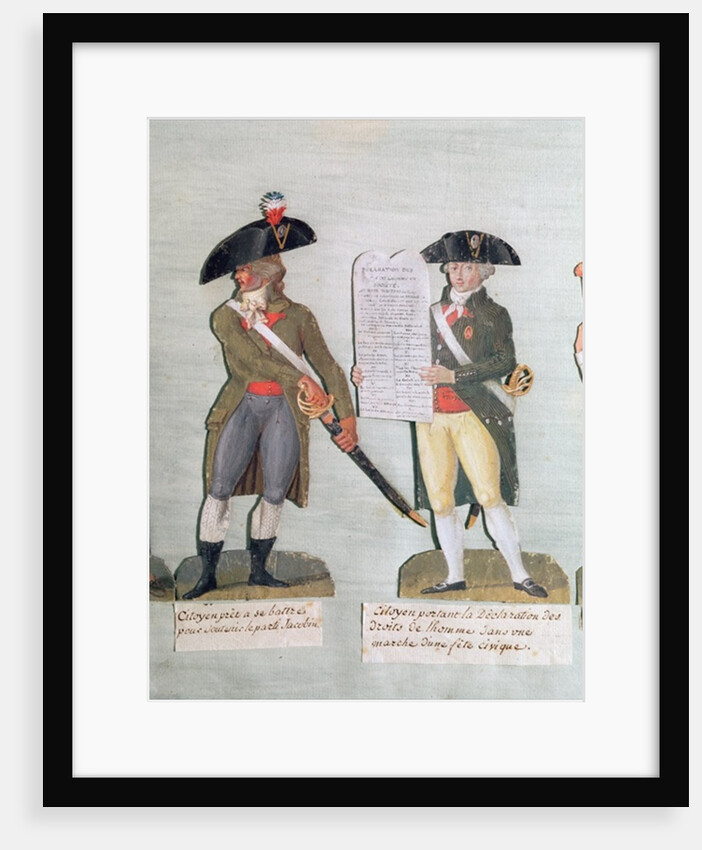 A Citizen Ready to Fight and a Citizen Carrying the Declaration of the Rights of Man by Lesueur Brothers