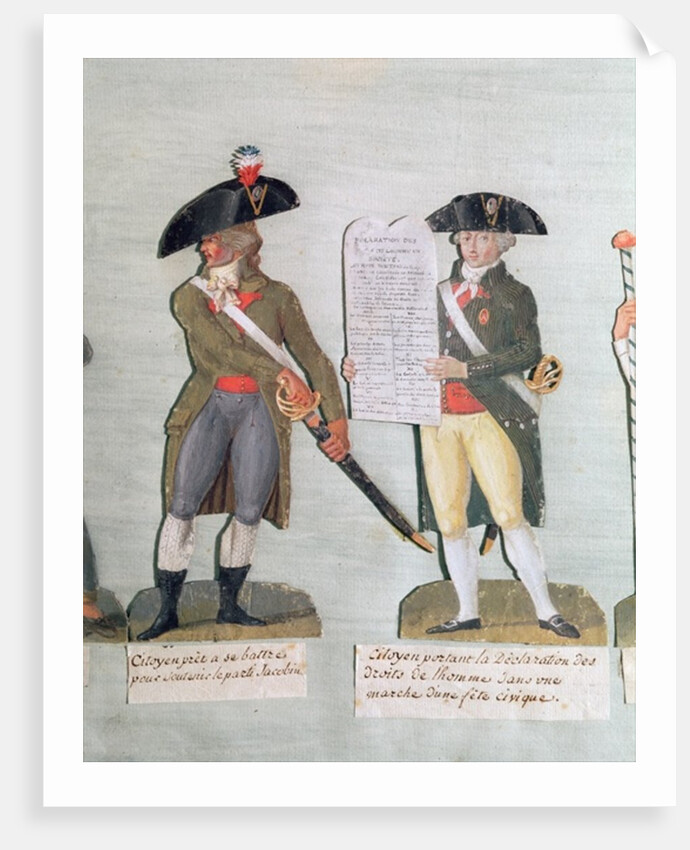A Citizen Ready to Fight and a Citizen Carrying the Declaration of the Rights of Man by Lesueur Brothers
