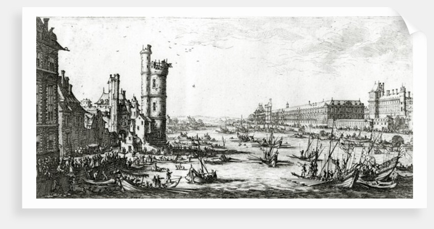 The Palais du Louvre and the Tour de Nesle by Israel the Younger Silvestre