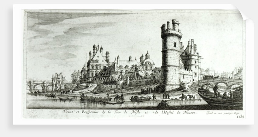 Perspective view of the Tour de Nesle and the Hotel de Nevers by Israel the Younger Silvestre