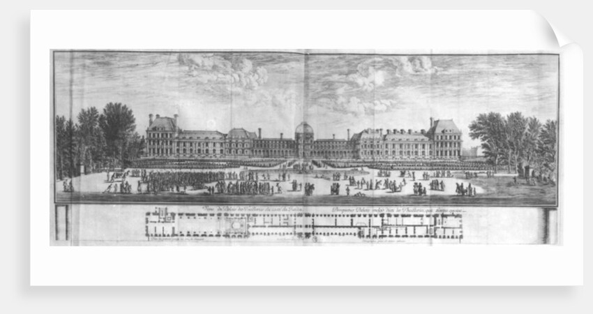 View of the Palais des Tuileries from the gardens by Israel the Younger Silvestre