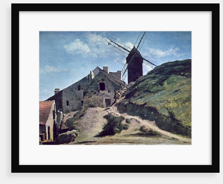 A Windmill at Montmartre, 1840-45 by Jean Baptiste Camille Corot