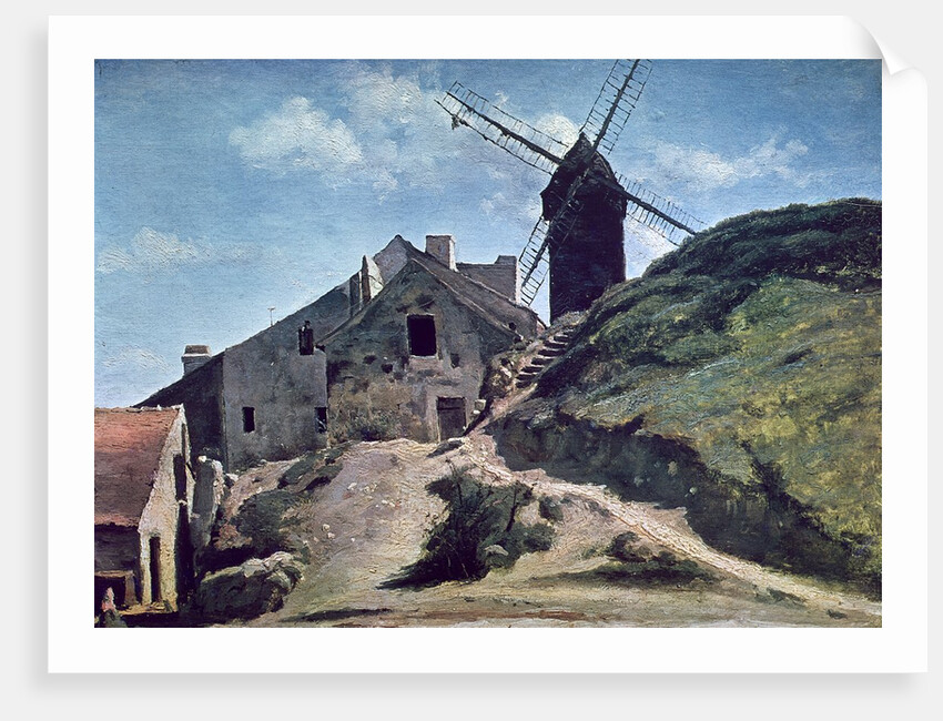 A Windmill at Montmartre, 1840-45 by Jean Baptiste Camille Corot
