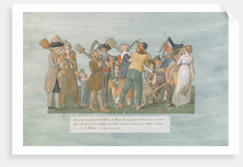 Fol.31 The Parisians going to the Champ de Mars, 1792 by Lesueur Brothers