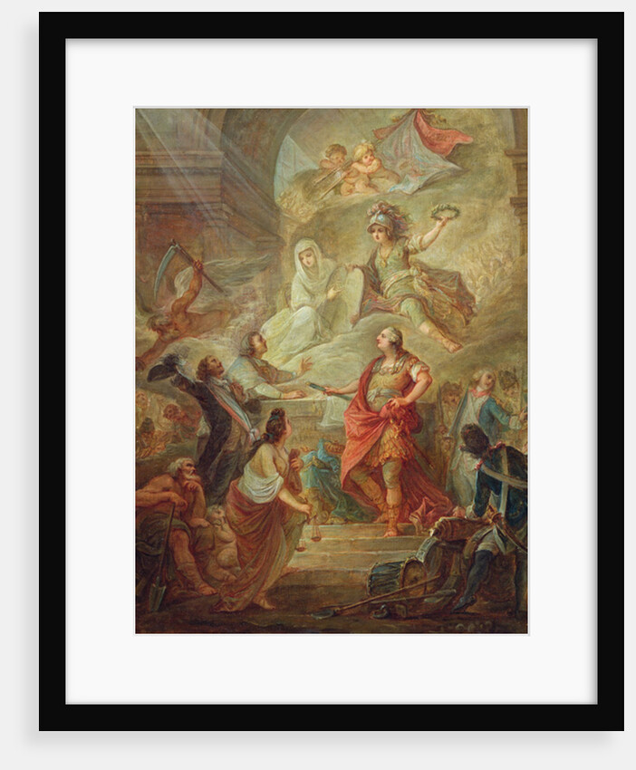 Louis XVI swearing loyalty to the constitution on the altar of the homeland by Nicolas Guy Brenet