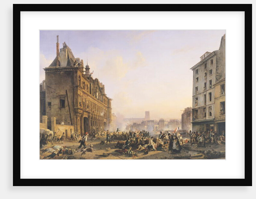 Attack on the Hotel de Ville, 28th July 1830 by Joseph Beaume