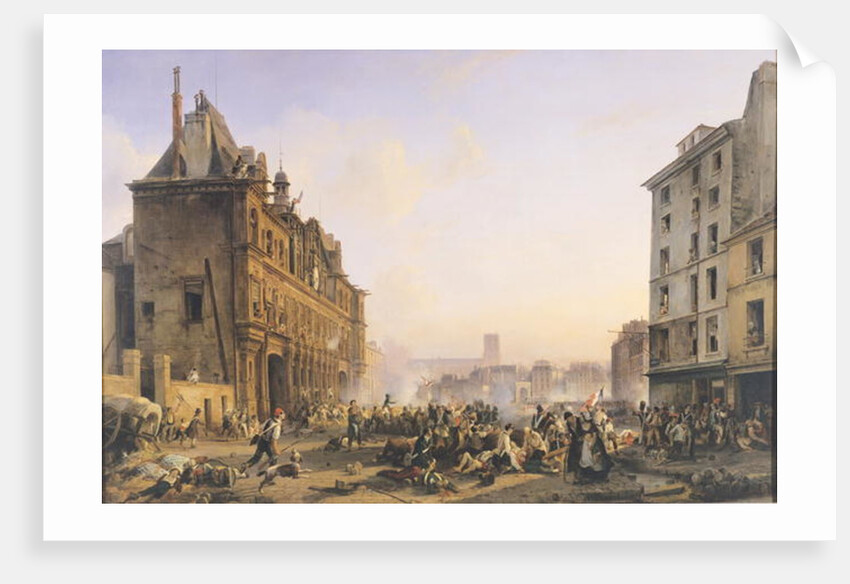 Attack on the Hotel de Ville, 28th July 1830 by Joseph Beaume