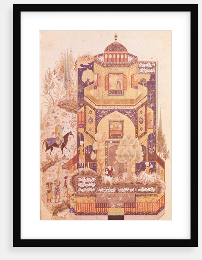 Khusrau in front of the Palace of Shirin by Islamic School