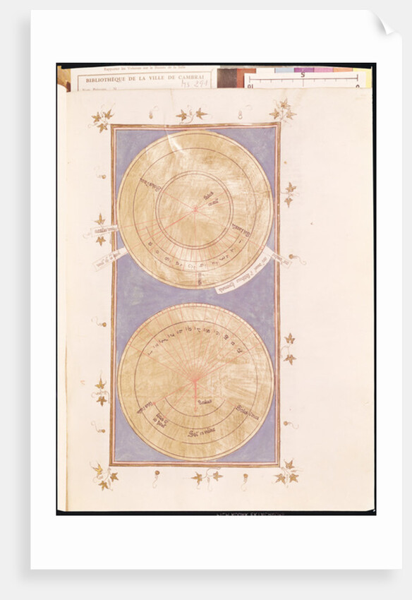 Ms 291 Tome 2 fol.297r Sundial of the miracle of Hezekiah by French School
