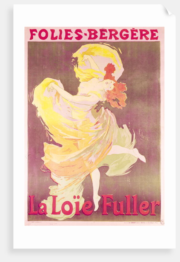 Poster advertising Loie Fuller at the Folies Bergere, 1897 by Jules Cheret