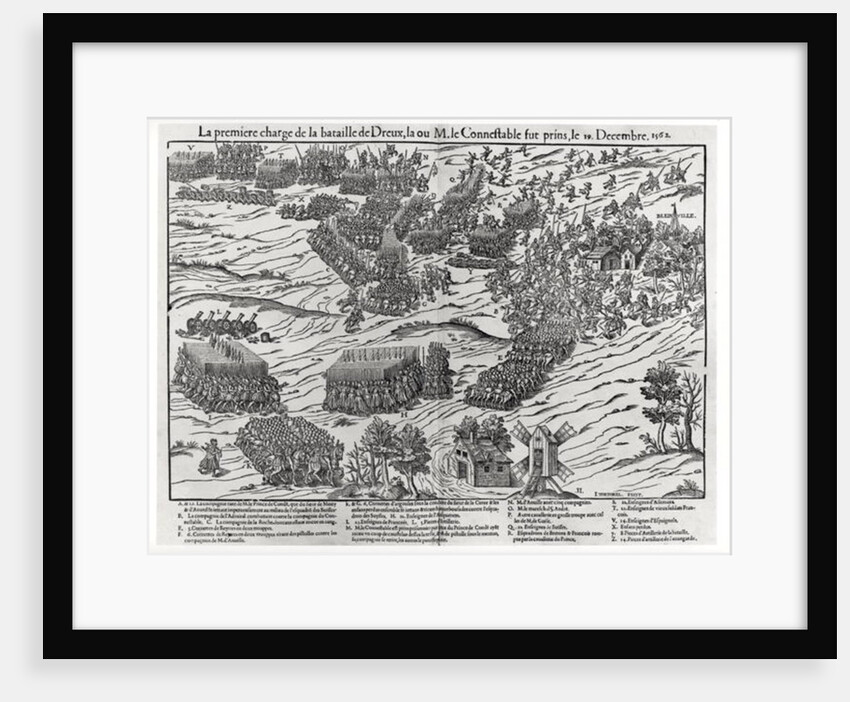 The Battle of Dreux, 19th December 1562 by J. J. & Tortorel J. Perrissin