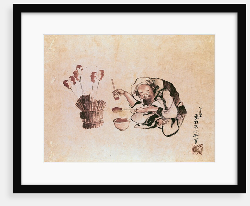 Craftsman painting toys, 19th century by Katsushika Hokusai