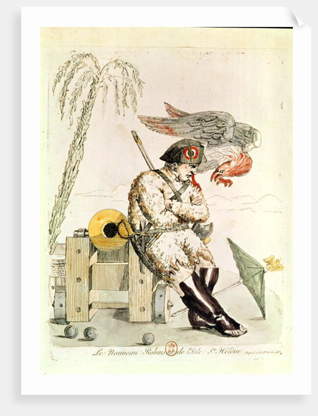 The New Robinson of St. Helena, 1815 by French School
