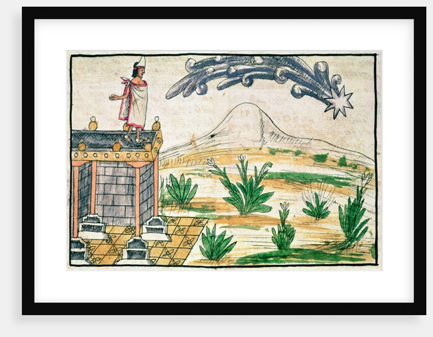 Montezuma II watching a comet, 1579 by Diego Duran