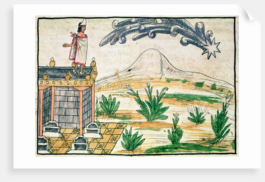 Montezuma II watching a comet, 1579 by Diego Duran