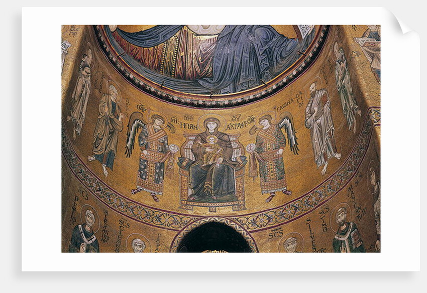 Madonna and Child Enthroned with Angels and Apostles by Byzantine School