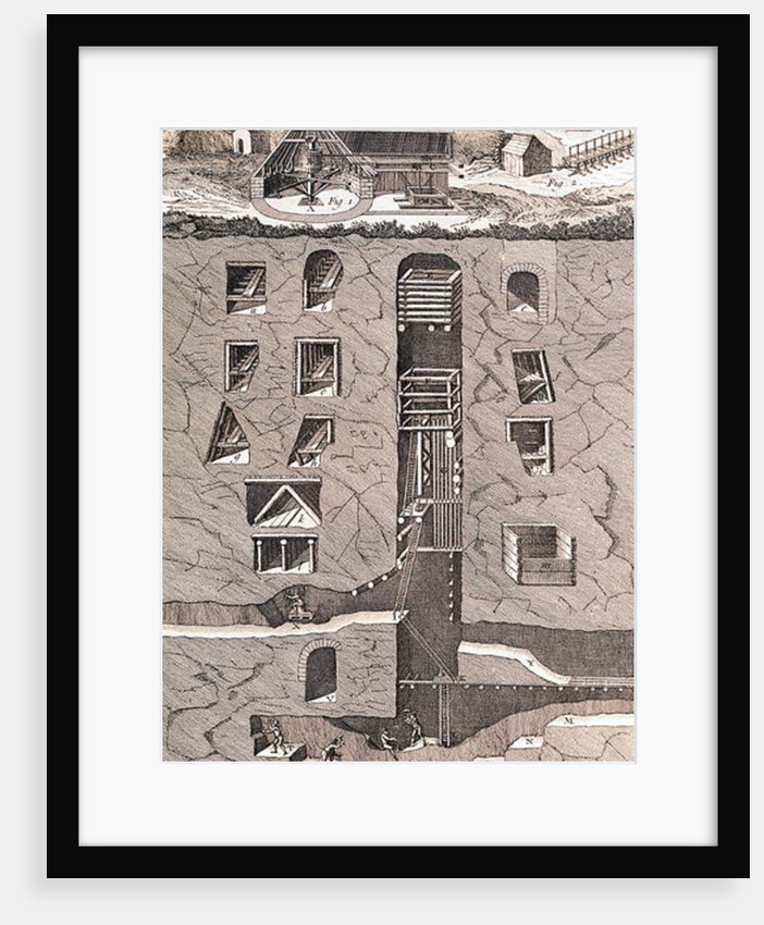 Cross-section of a mine by Louis-Jacques (after) Goussier
