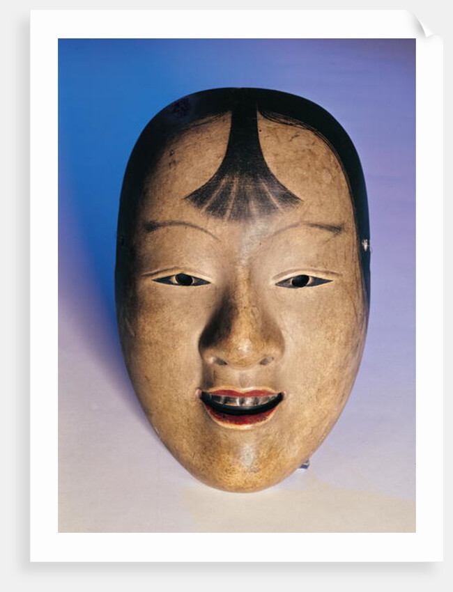 Noh theatre mask of a young boy called Kasshiki, 15th-19th century by School Japanese