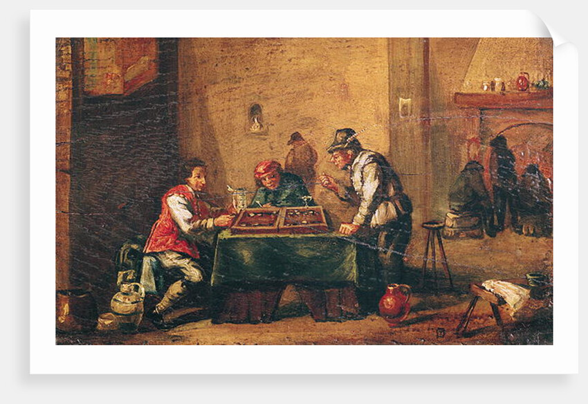 Men Playing Backgammon in a Tavern by David the Younger Teniers