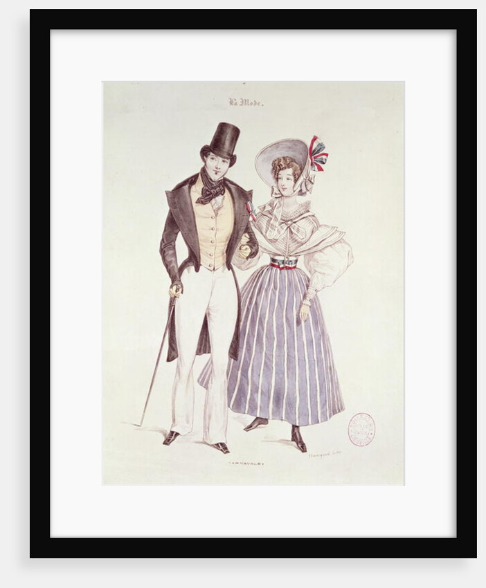 Fashion for Men and Women, 1830 by French School
