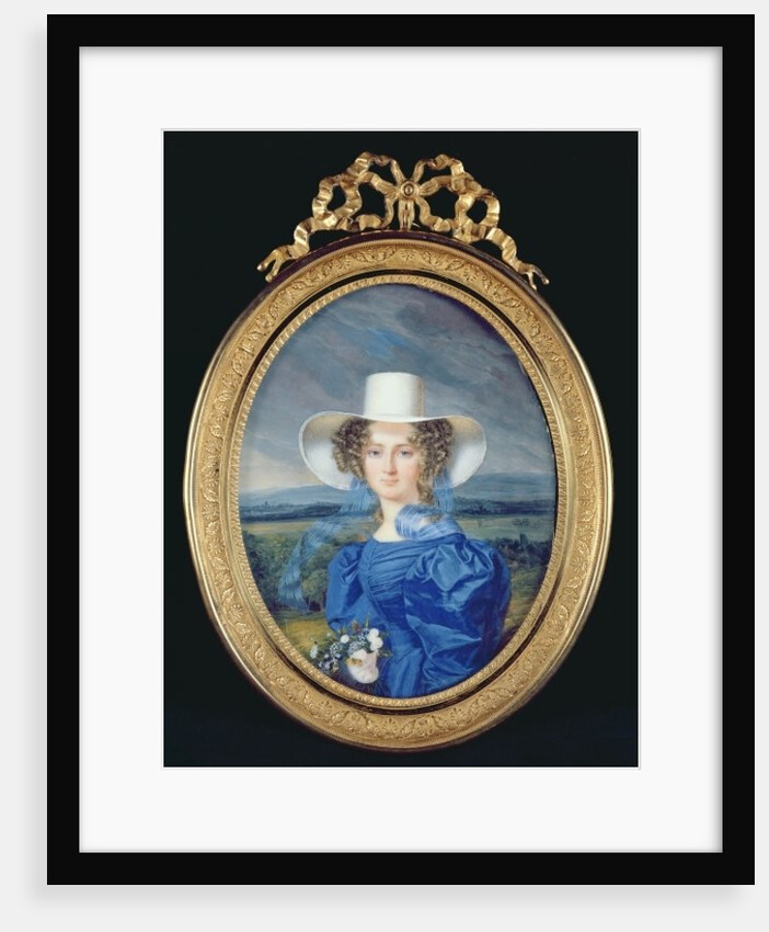 Portrait of a Young Girl in a Landscape by French School