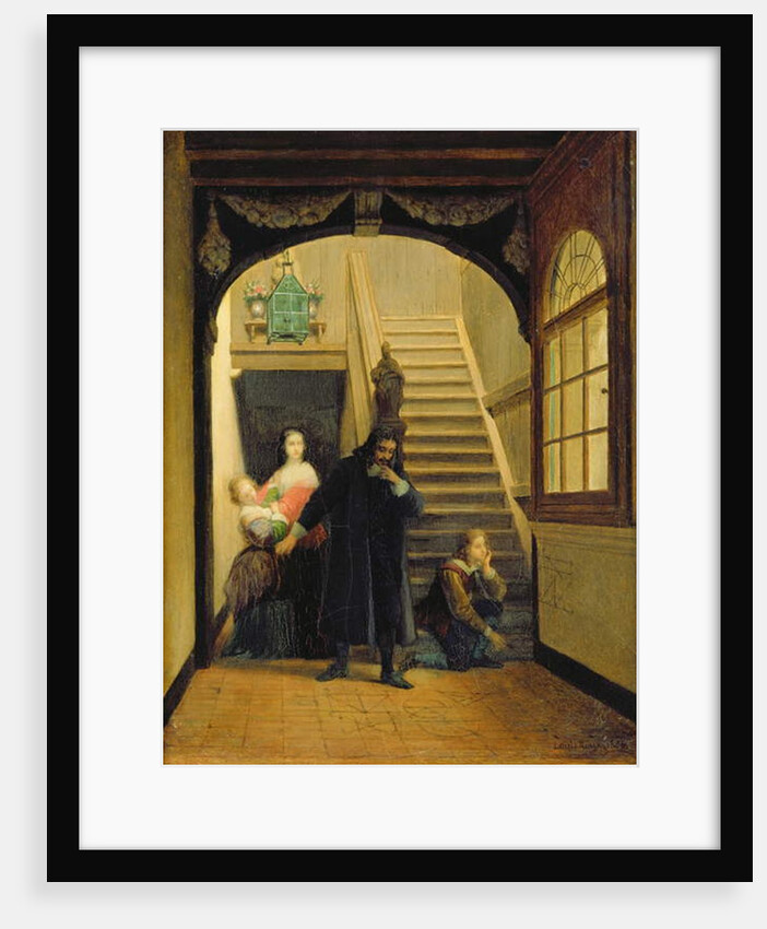 Scene from the Youth of Blaise Pascal 1860-70 by Louis Hector Leroux