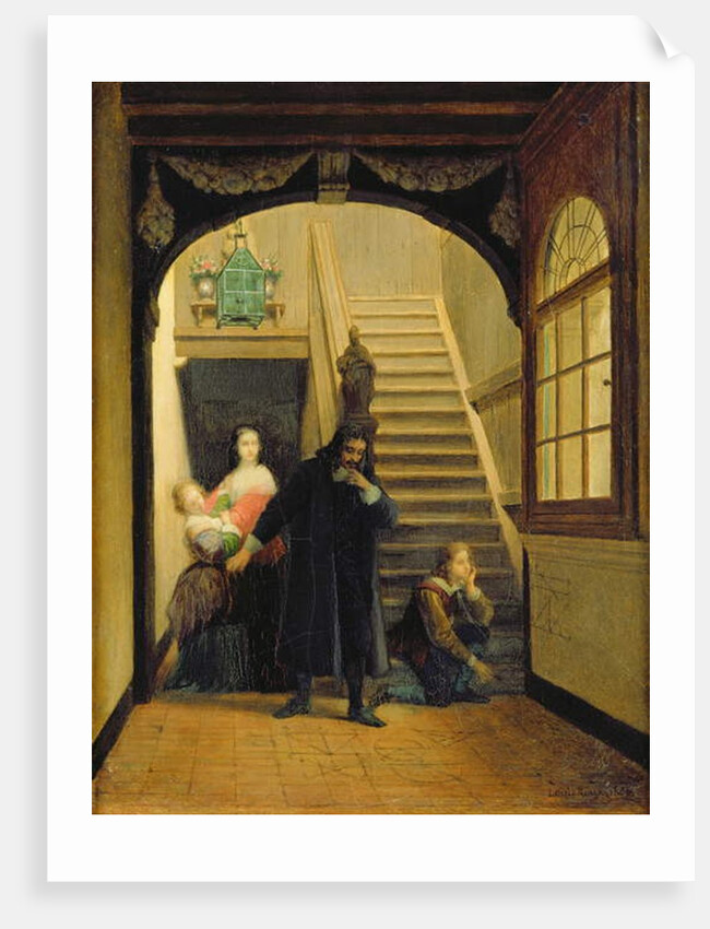 Scene from the Youth of Blaise Pascal 1860-70 by Louis Hector Leroux