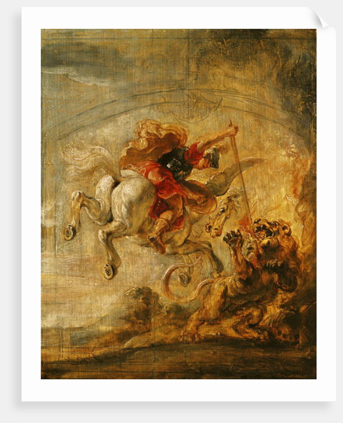 Bellerophon Riding Pegasus Fighting the Chimaera, 1635 by Peter Paul Rubens
