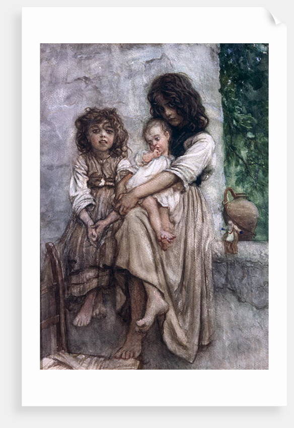 Young girls of Ischia by Antoine Auguste Ernest Herbert or Hebert