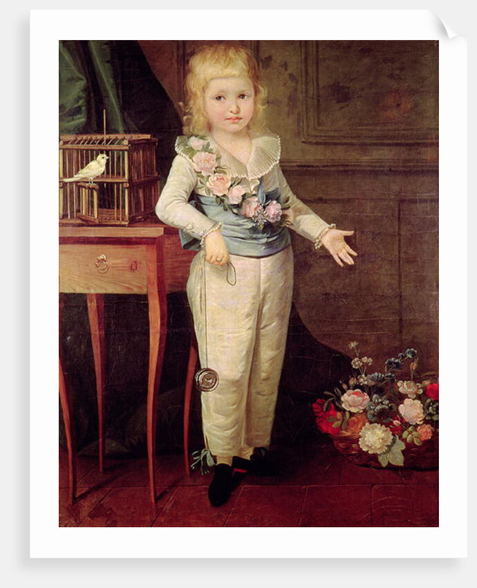 Portrait of a boy playing with a yo-yo, late 18th or early 19th centuries by Elisabeth Louise (style of) Vigee-Lebrun