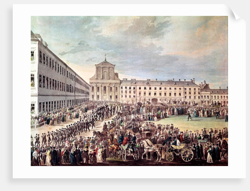 Funeral of Ludwig van Beethoven in Vienna, 29th March 1827 by Franz Stober