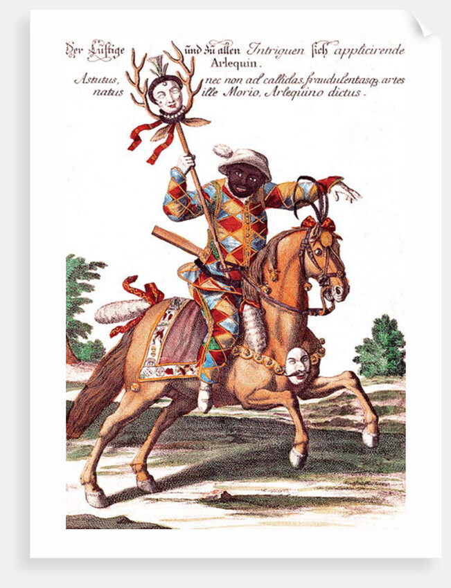 Harlequin on Horseback by German School