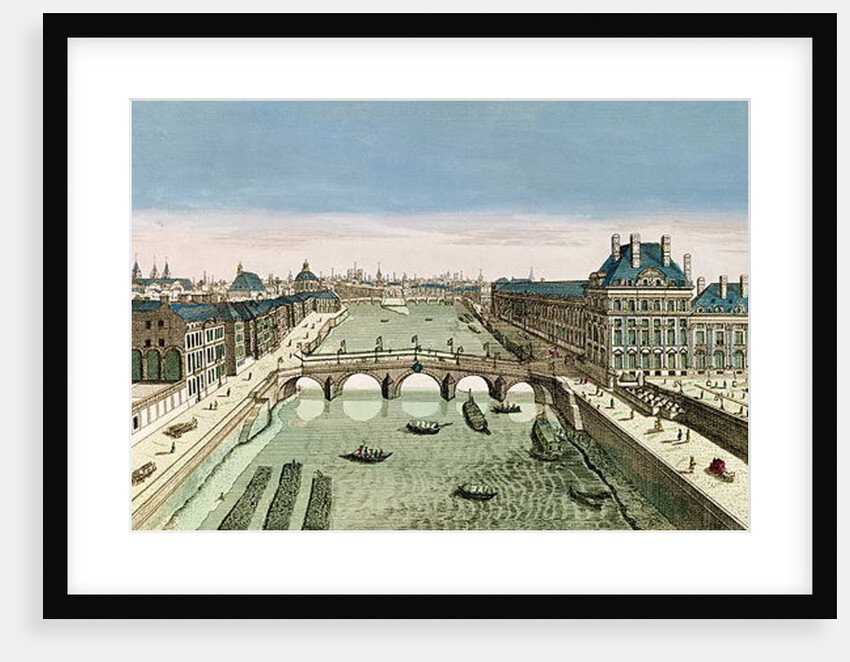 Perspective View of Paris from the Pont Royal by French School