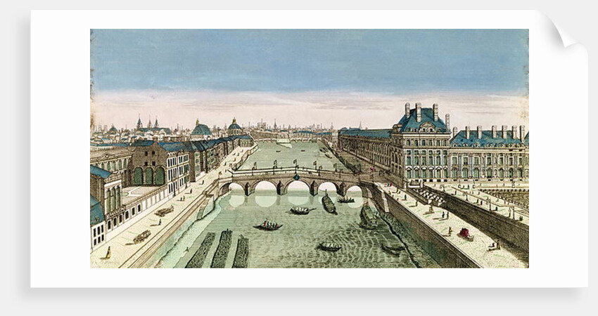 Perspective View of Paris from the Pont Royal by French School