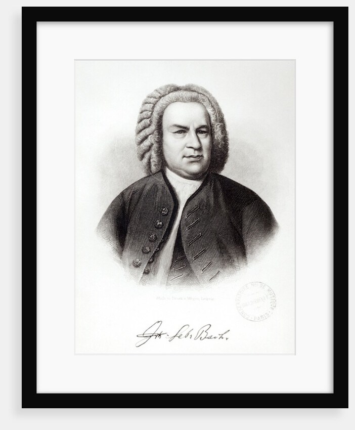 Portrait of Johann Sebastian Bach by V. Weger