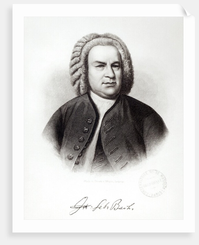 Portrait of Johann Sebastian Bach by V. Weger
