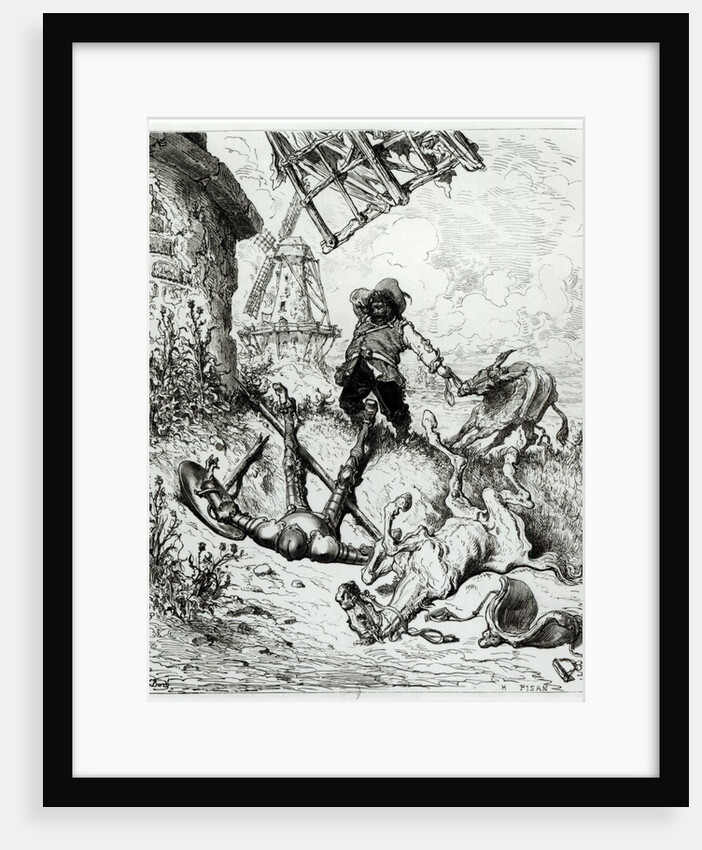 Don Quixote and the Windmills by Gustave Dore