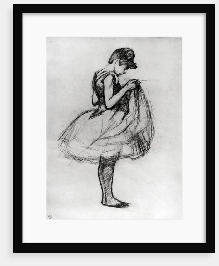 Dancer adjusting her costume and hitching up her skirt, 1889 by Henri de Toulouse-Lautrec