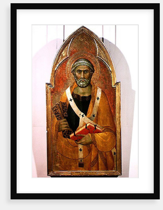 St. Peter, panel from a polyptych painted for the Convent of San Francesco de Colle Val d'Elsa by Lippo Memmi