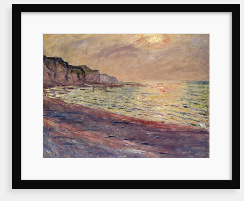 The Beach at Pourville, Setting Sun, 1882 by Claude Monet