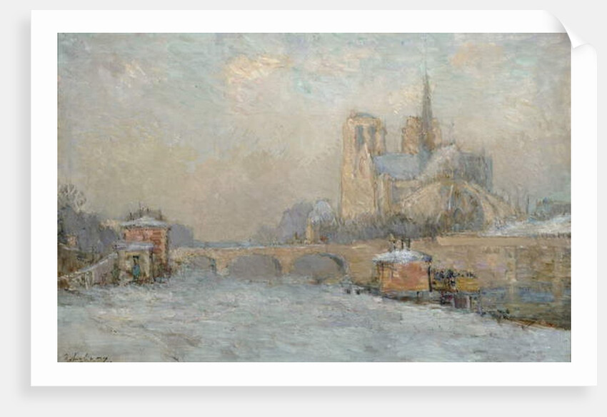 Quai de la Tournelle and Notre-Dame de Paris, 1909 by Albert-Charles Lebourg