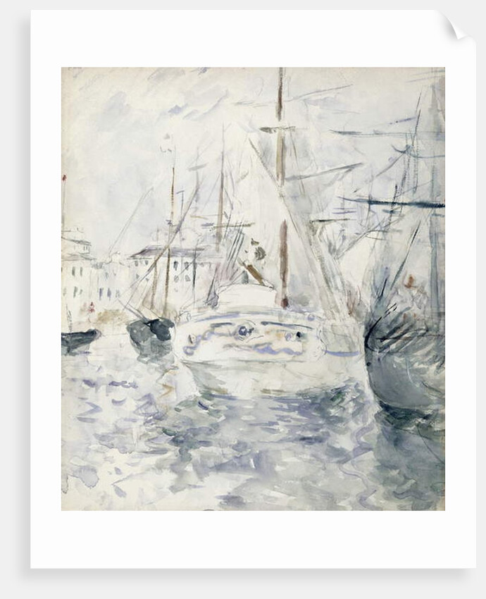 White Boat in the Port, Nice, 1881 by Berthe Morisot