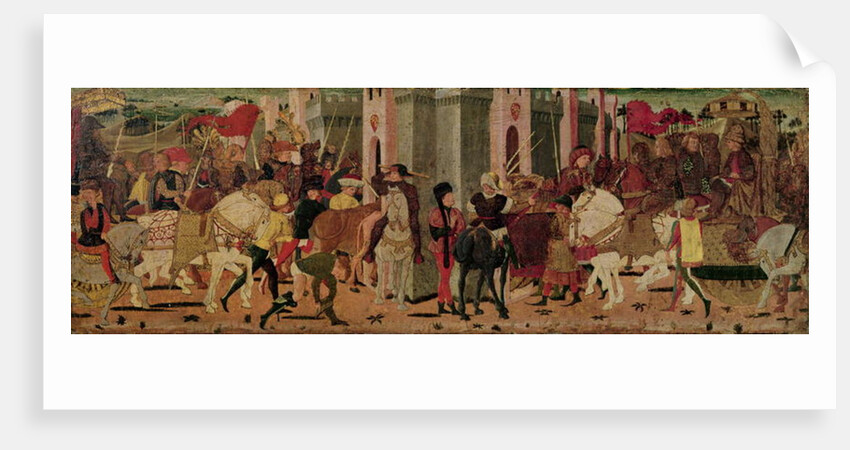 Entry of Titus Flavius Vespasian and Titus into Rome, c.1450 by Italian School